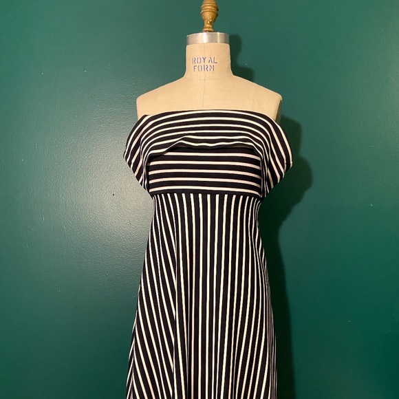 Banana Republic Blue striped midi dress - Picture 2 of 3